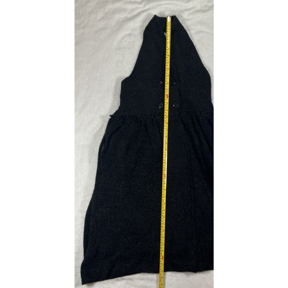 Vintage Minimal Halter Dress Size 12 Pockets Metallic 90s Y2K Whimsygoth - Picture 12 of 13